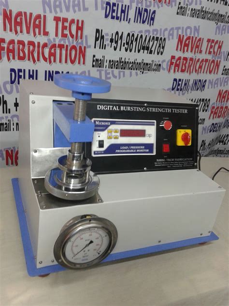 Bursting Strength Tester fabrication|bursting strength tester manufacturer.